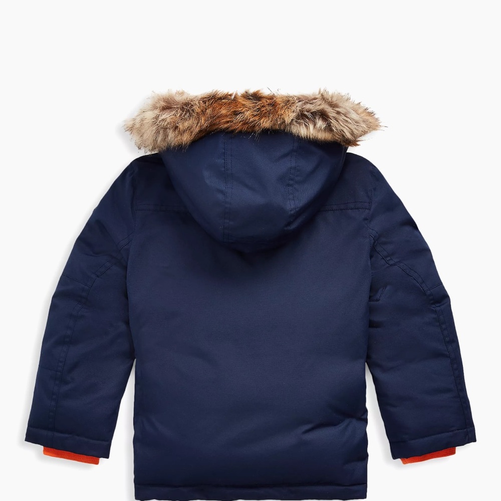 Polo by Ralph Lauren Kids Navy and Orange Puffer Jacket - Picture 2 of 10